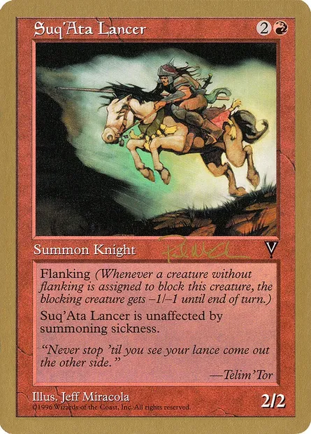 Suq'Ata Lancer, Magic card WC97 pm96 — World Championship Decks 1997 set