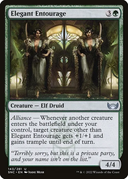 Elegant Entourage, Magic card SNC 143 — Streets of New Capenna set