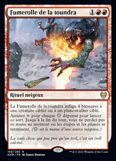 Fumerolle de la toundra, carte Magic KHM 156 — extension Kaldheim