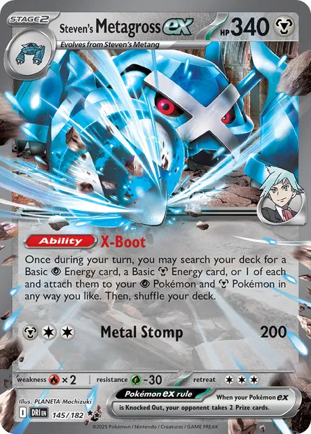Steven's Metagross ex, Pokémon card DRI 145 — Destined Rivals set