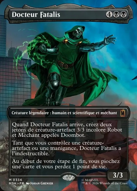 Docteur Fatalis, carte Magic MSH 336 — extension Marvel Super Heroes