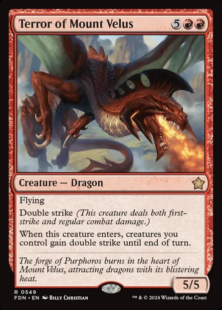 Terror of Mount Velus, Magic card FDN 549 — Foundations set