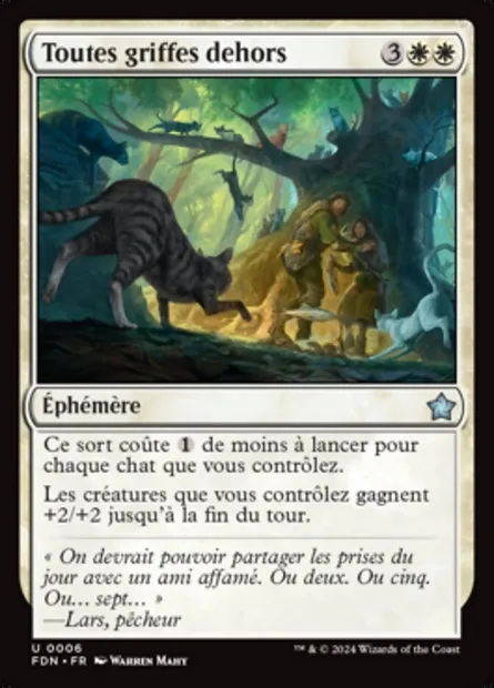 Toutes griffes dehors, carte Magic FDN 6 — extension Foundations