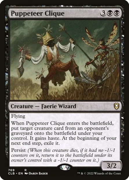 Puppeteer Clique, Magic card CLB 769 — Commander Legends: Battle for Baldur's Gate set