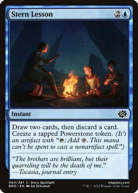 Stern Lesson, Magic card BRO 64 — The Brothers' War set