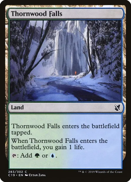 Thornwood Falls, Magic card C19 283 — Commander 2019 set