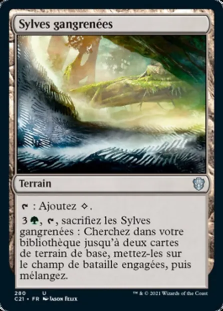 Sylves gangrenées, carte Magic C21 280 — extension Commander 2021