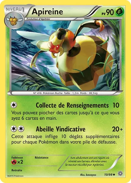 Apireine, carte Pokémon AOR 10 — extension Origines Antiques
