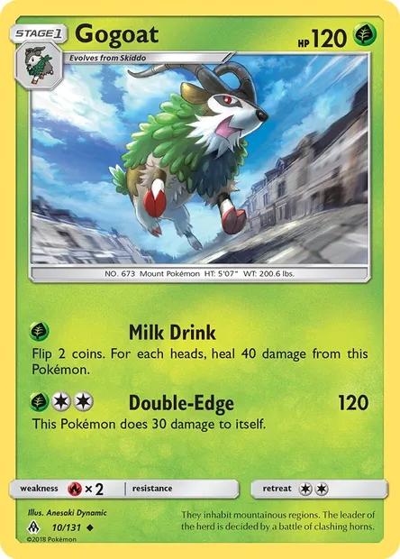 Gogoat, Pokémon card FLI 10 — Forbidden Light set