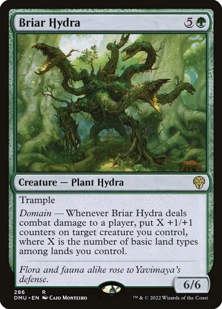 Briar Hydra, Magic card DMU 286 — Dominaria United set