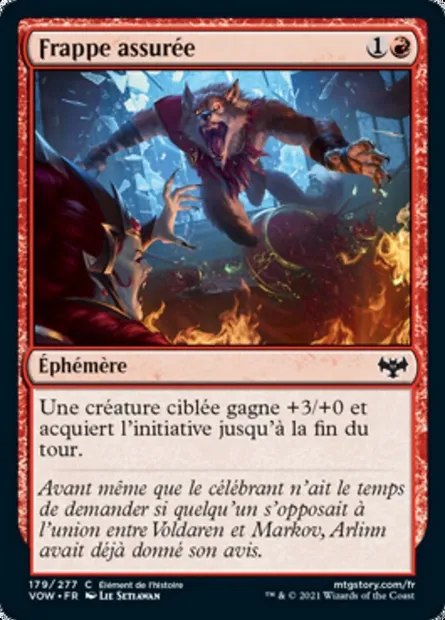 Frappe assurée, carte Magic VOW 179 — extension Innistrad : noce écarlate