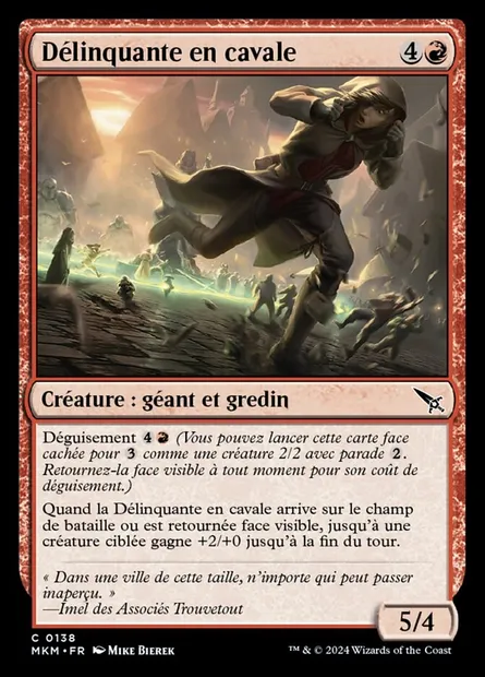 Délinquante en cavale, carte Magic MKM 138 — extension Murders at Karlov Manor
