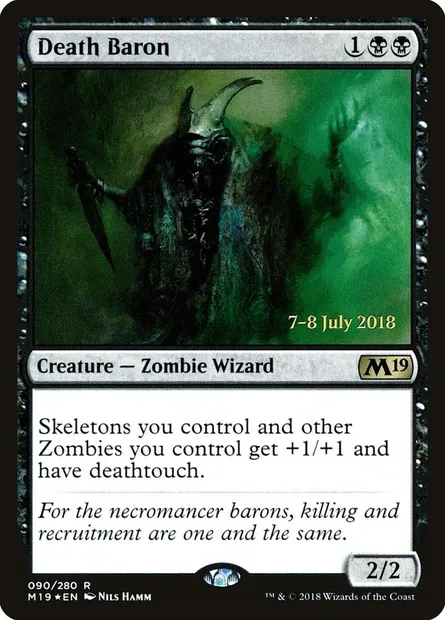 Death Baron, Magic card PM19 90s — Core Set 2019 Promos set