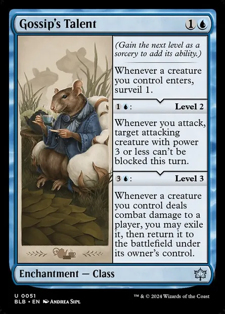 Gossip's Talent, Magic card BLB 51 — Bloomburrow set