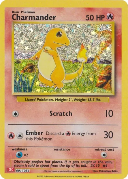 Charmander, Pokémon card CLC 001 — Pokémon TCG Classic: Charizard & Ho-Oh ex Deck set
