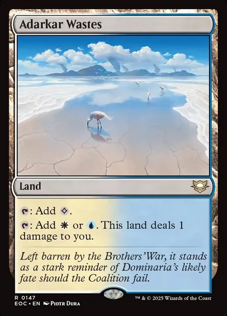 Adarkar Wastes, Magic card EOC 147 — Edge of Eternities Commander set