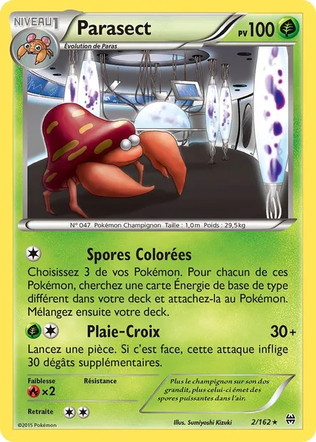 Parasect, carte Pokémon BKT 2 — extension Impulsion Turbo