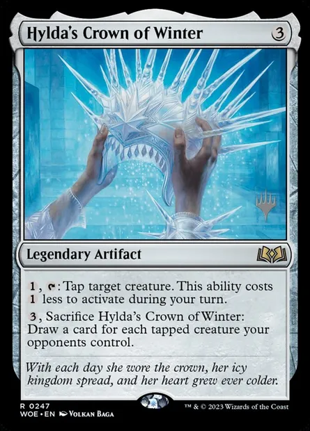 Hylda's Crown of Winter, Magic card PWOE 247p — Wilds of Eldraine Promos set