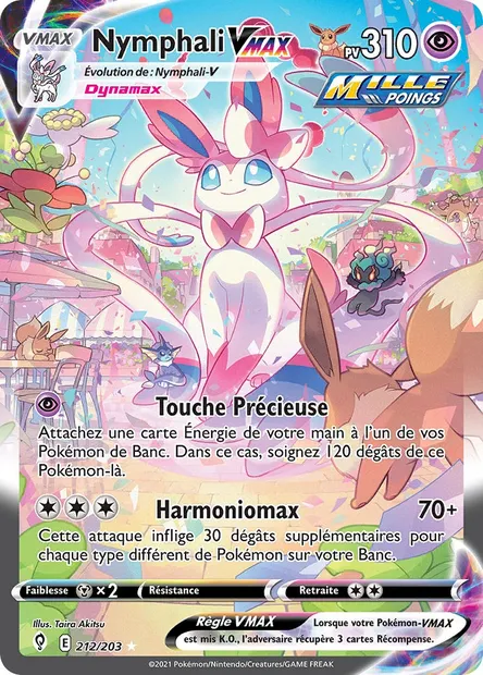 Nymphali VMAX, carte Pokémon EVS 212 — extension Évolution Céleste