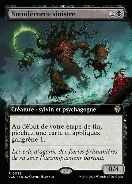 Nœudécorce sinistre, carte Magic ECC 32 — extension Lorwyn Eclipsed Commander