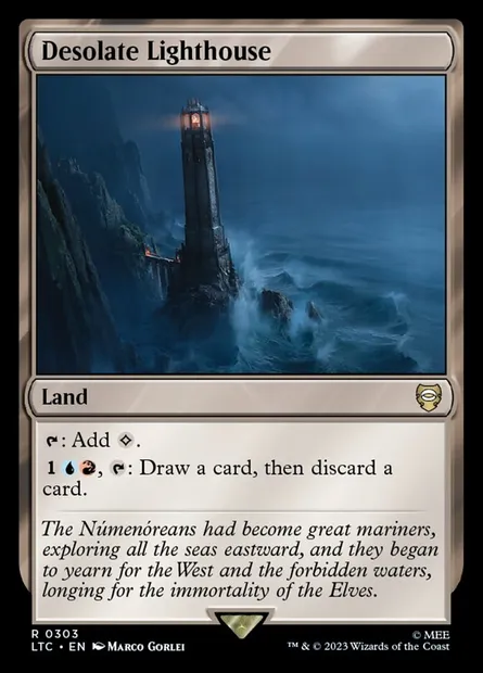 Desolate Lighthouse, Magic card LTC 303 — Tales of Middle-earth Commander set