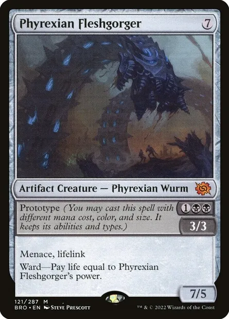 Phyrexian Fleshgorger, Magic card BRO 121 — The Brothers' War set