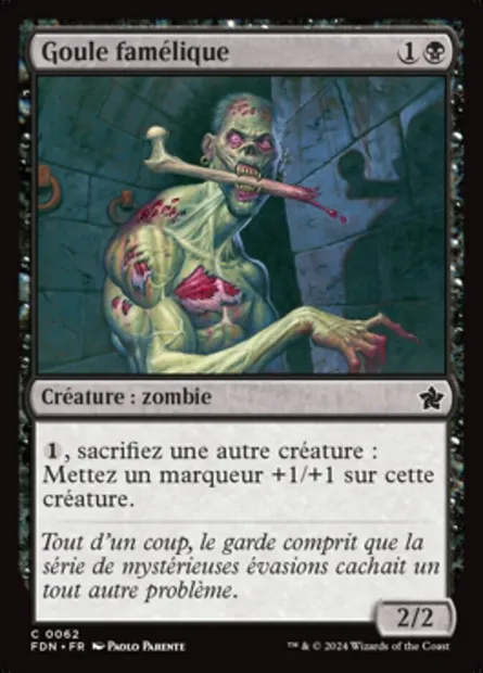 Goule famélique, carte Magic FDN 62 — extension Foundations