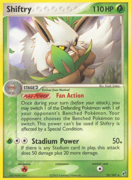 Shiftry, Pokémon card DX 25 — Deoxys set