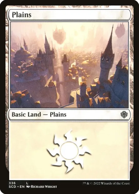 Plains, Magic card SCD 336 — Starter Commander Decks set