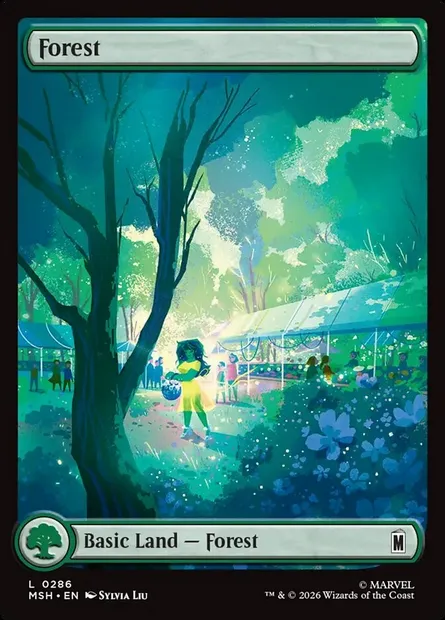 Forest, Magic card MSH 286 — Marvel Super Heroes set