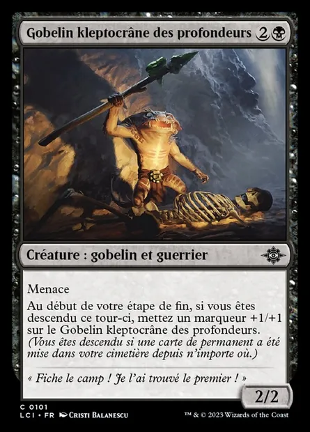 Gobelin kleptocrâne des profondeurs, carte Magic LCI 101 — extension The Lost Caverns of Ixalan