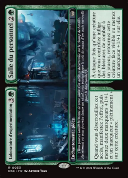Experimental Lab // Staff Room // Experimental Lab // Staff Room, carte Magic DSC 33 — extension Duskmourn: House of Horror Commander