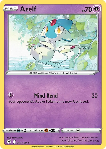 Azelf, Pokémon card ASR 067 — Astral Radiance set