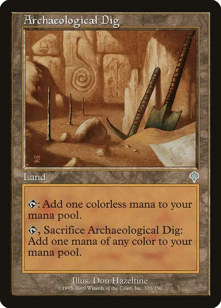 Archaeological Dig, Magic card INV 320 — Invasion set