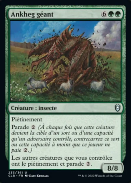 Ankheg géant, carte Magic CLB 233 — extension Commander Légendes : la bataille de la Porte de Baldur