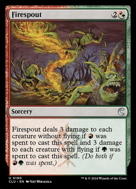 Trombe de feu, carte Magic CLU 190 — extension Ravnica: Clue Edition
