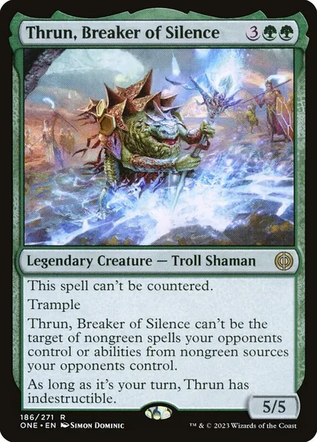 Thrun, Breaker of Silence, Magic card ONE 186 — Phyrexia: All Will Be One set