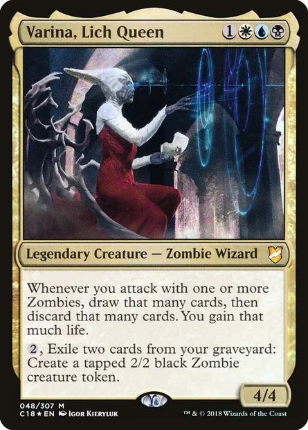 Varina, Lich Queen, Magic card C18 48 — Commander 2018 set