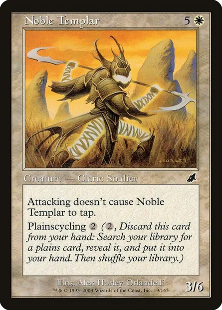 Noble Templar, Magic card SCG 19 — Scourge set