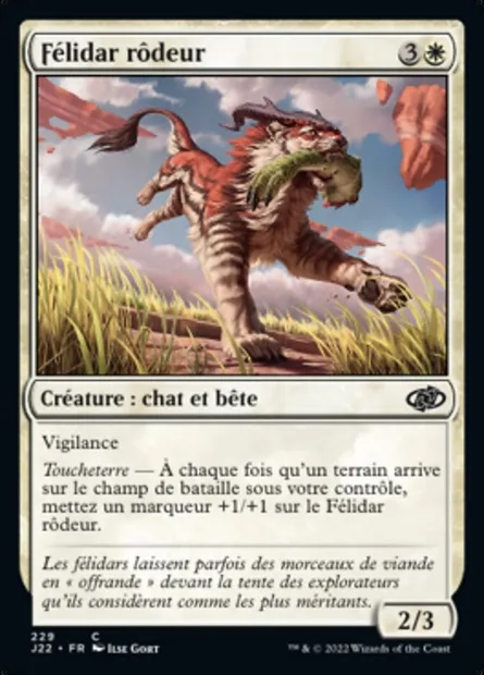 Félidar rôdeur, carte Magic J22 229 — extension Jumpstart 2022