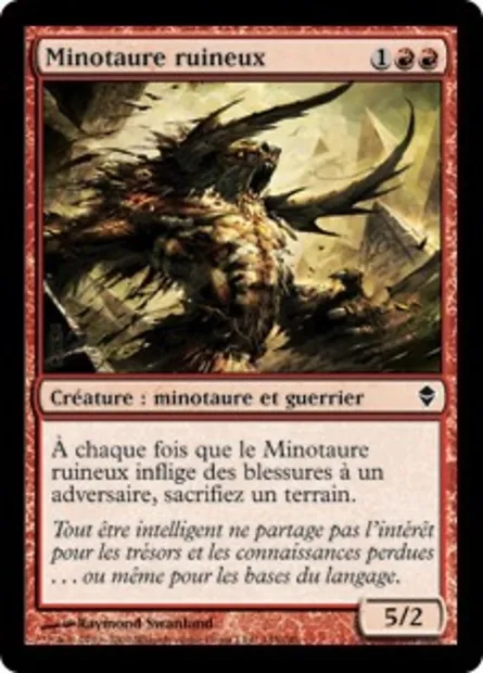 Minotaure ruineux, carte Magic ZEN 145 — extension Zendikar