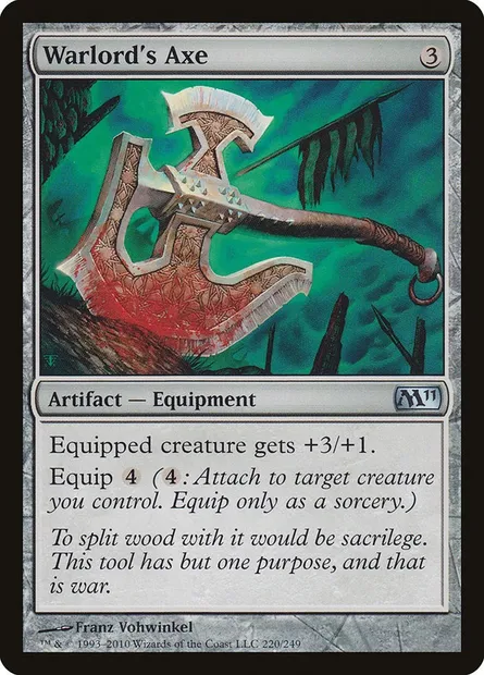 Warlord's Axe, Magic card M11 220 — Magic 2011 set