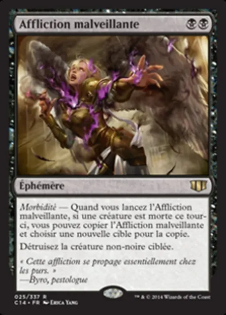 Affliction malveillante, carte Magic C14 25 — extension Commander 2014