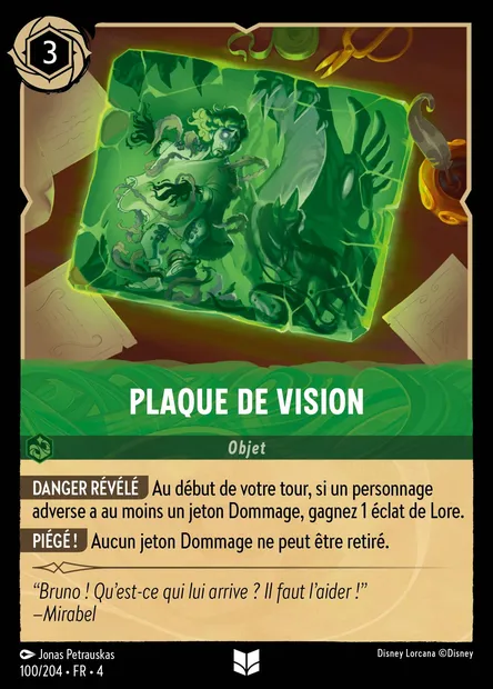 Plaque de vision, carte Disney Lorcana CH4-100 — extension Le Retour d'Ursula