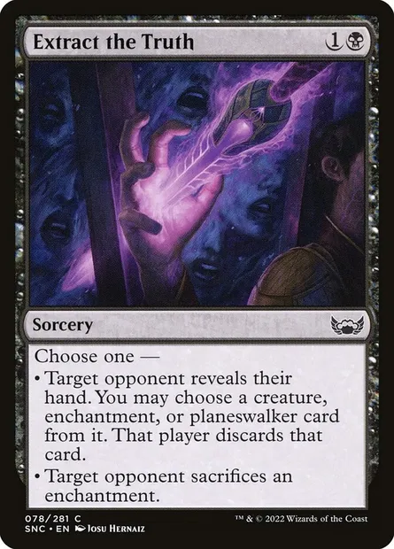 Extract the Truth, Magic card SNC 78 — Streets of New Capenna set