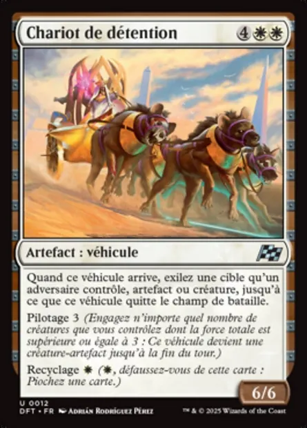 Chariot de détention, carte Magic DFT 12 — extension Aetherdrift