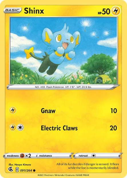 Shinx, Pokémon card FST 91 — Fusion Strike set