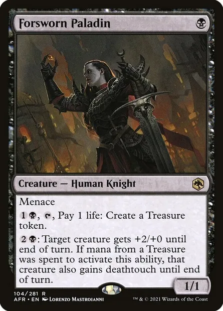 Forsworn Paladin, Magic card AFR 104 — Adventures in the Forgotten Realms set