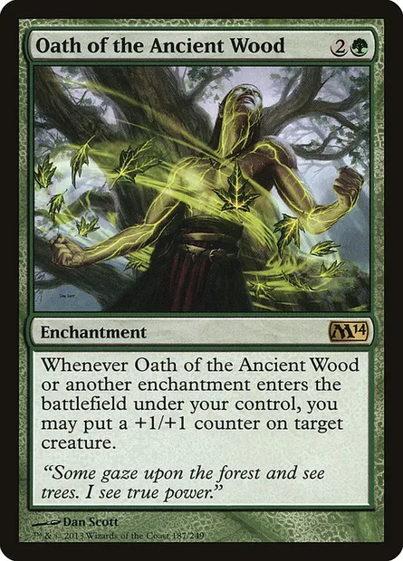 Oath of the Ancient Wood, Magic card M14 187 — Magic 2014 set