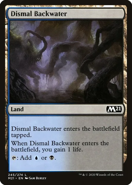 Dismal Backwater, Magic card M21 245 — Core Set 2021 set